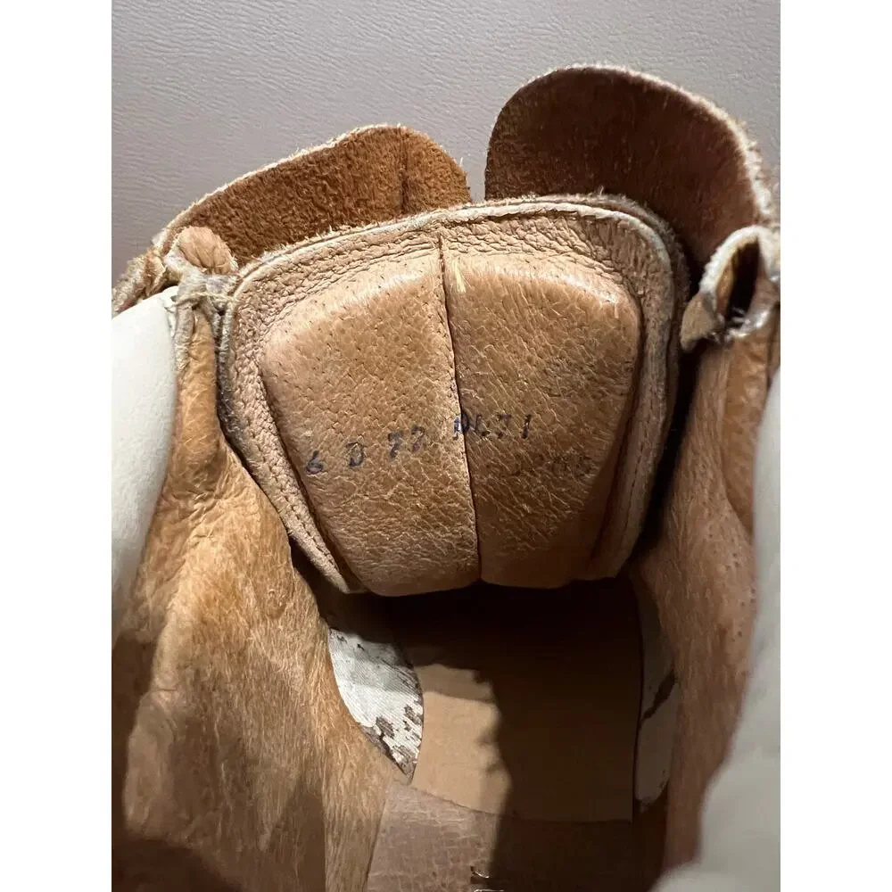 VTG Gallenkamp Hiking Boots Men Sz 6 Womens Sz 7.5 8 Tan Brown Vibram
